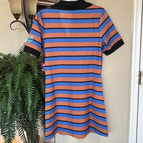 Brand New Unique Vintage Scooby Doo x Smak Parlour Striped Button Down Dress - Picture 9 of 15